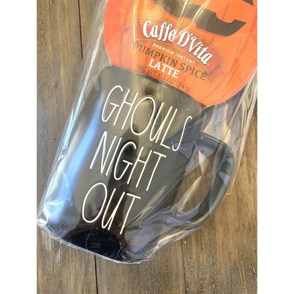 Rae Dunn 2021 Black Halloween Mug GHOULS’ NIGHT OUT NEW! HTF! Gift Set U… - Picture 2 of 9